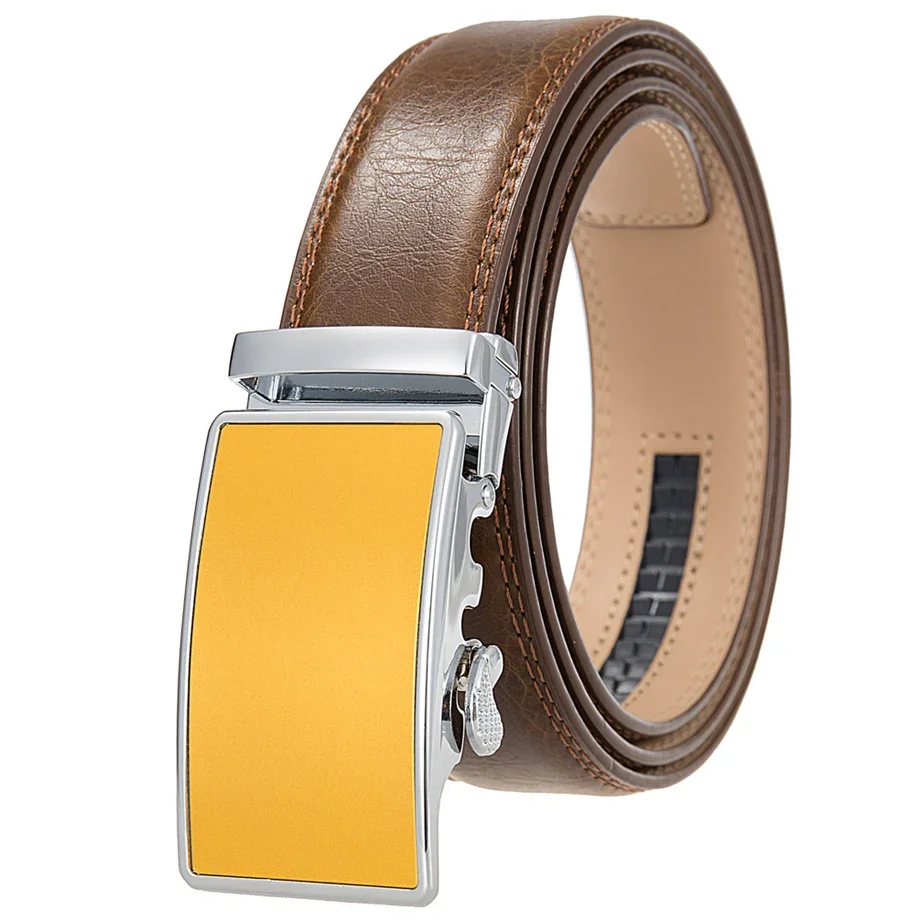 Plyesxale New Famous Brand Belt Men Top Quality Genuine Luxury Leather Belts for Men Metal Automatic Buckle Black Belt B1222