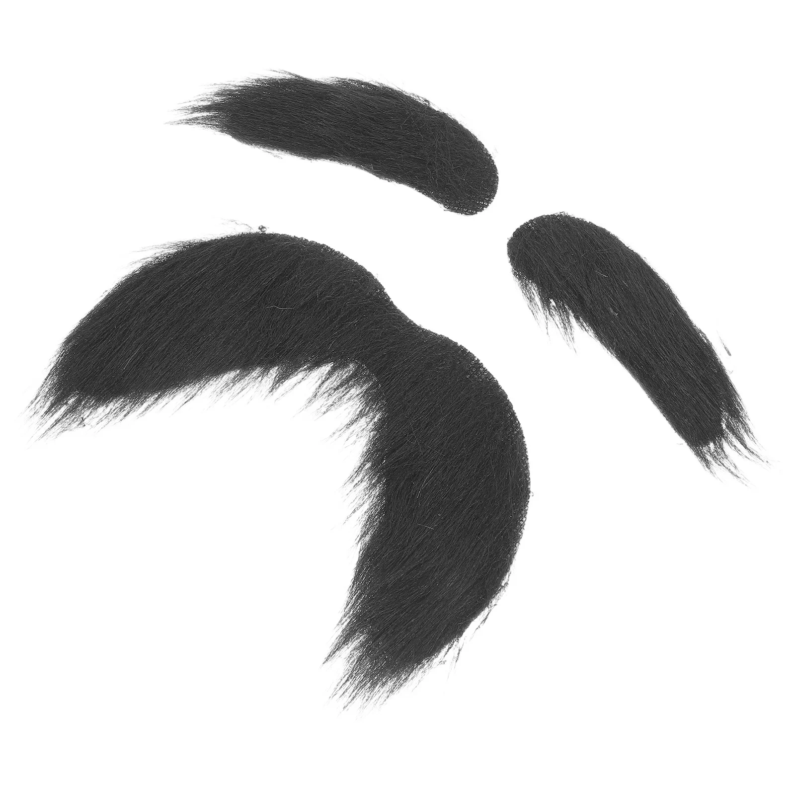 3 قطع من حواجب الشارب المزيفة ذاتية اللصق، لحية واقعية للرجال، إكسسوارات تنكرية لحفلات الهالوين، تلتصق على شعر الوجه