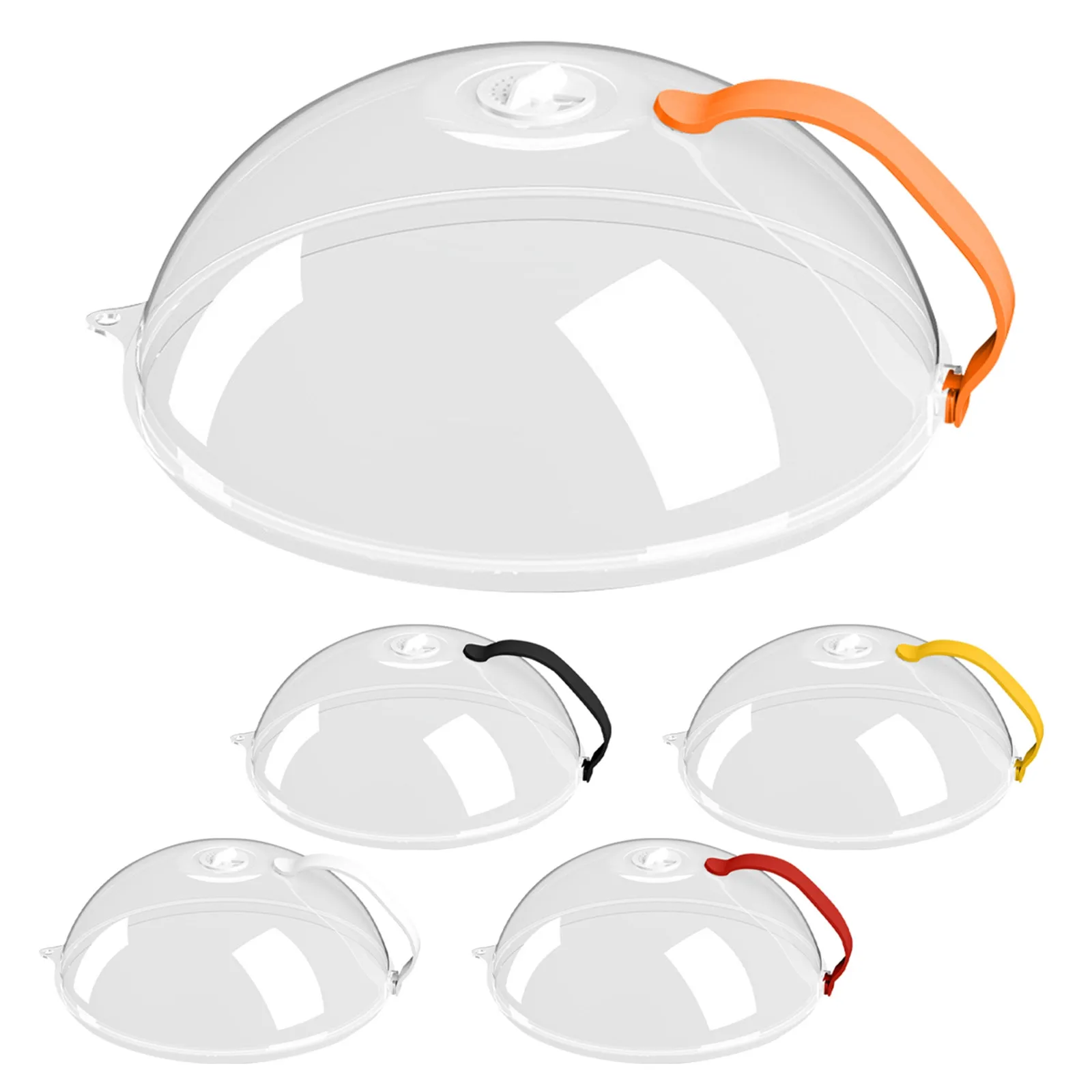 The Third Generation Microwave Splash Cover Thickened Transparent Splash-proof Cover with Handle BPA-free Plate Food Cover