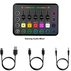 F11 Professional Studio Recording Kit, 5-Channel Live Sound Card, Audio Mixer, Podcast Accessories, Parts, DJ Equipment 12 Main DJ Controller Sales - №11