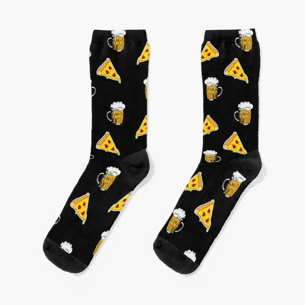 Pizza,food,drink,beer pattern Socks christmas stocking sheer hiphop cute Boy Child Socks Women's