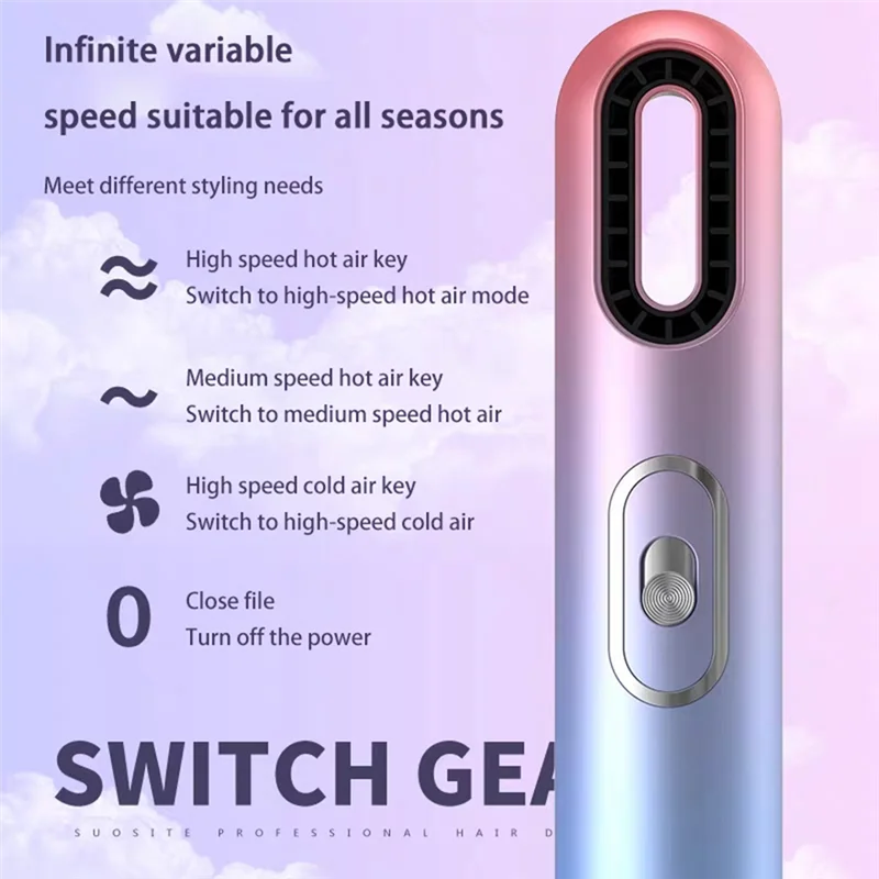 ABVI-مجفف شعر عالي القيمة مجفف شعر صغير الضوء الأزرق درجة حرارة ثابتة العناية بالشعر دليل مجفف شعر عالي السرعة قابس الولايات المتحدة