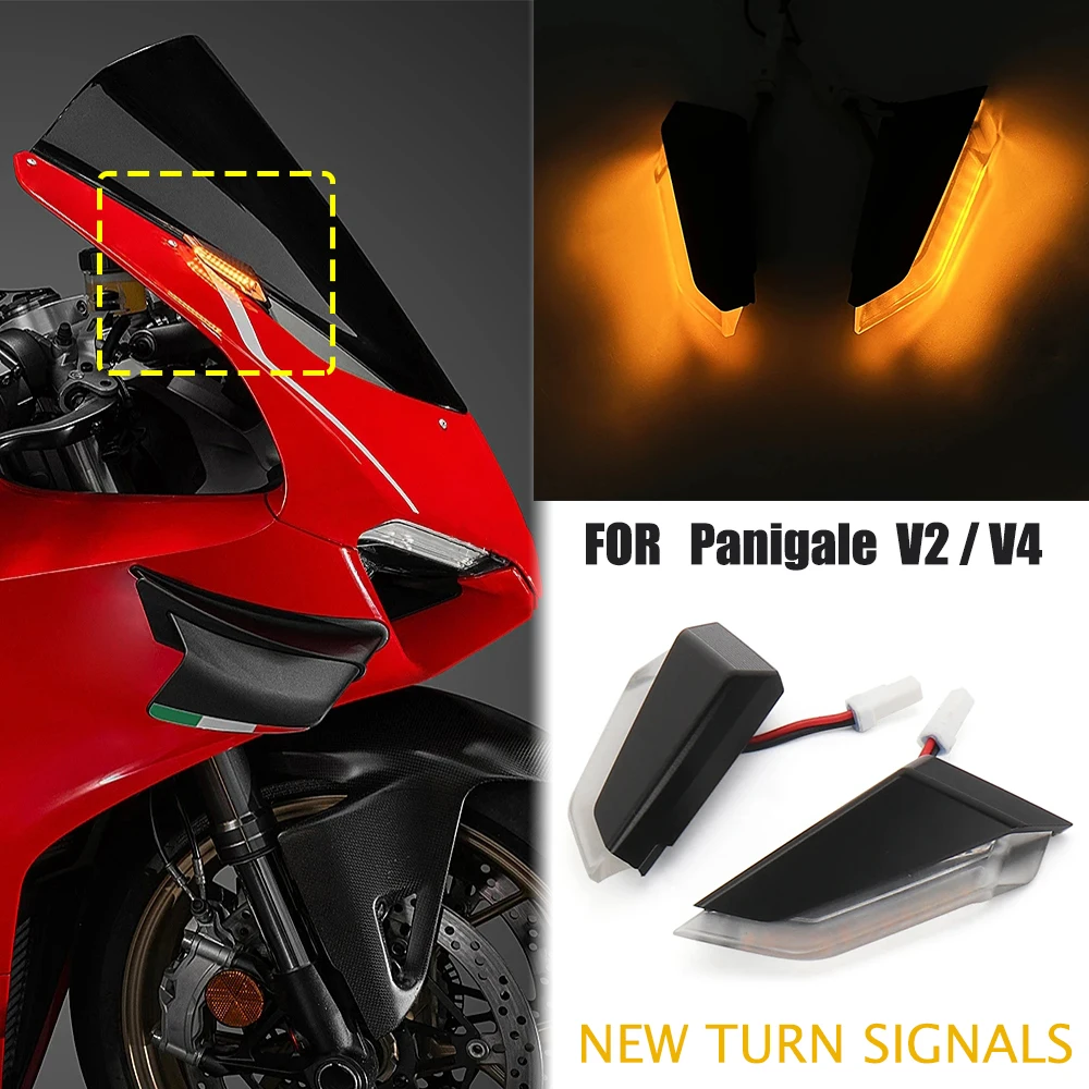 For Ducati Panigale V4 V4S V4R PANIGALE V2 Motorcycle Turn Signal Light Waterproof Lights Indicator Blinker Lamp LED