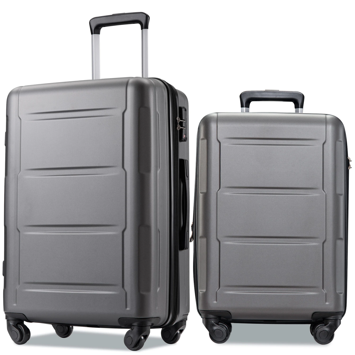 

Expandable Spinner Wheel 2 Pc Luggage Set - ABS Lightweight Suitcase - TSA Lock - 20" + 24"