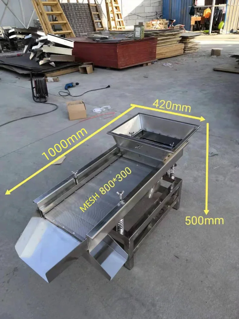 Máquina de embalagem material granular eletrostática grande da tela elétrica de vibração da peneira dobro 30*80cm de machin do alimento