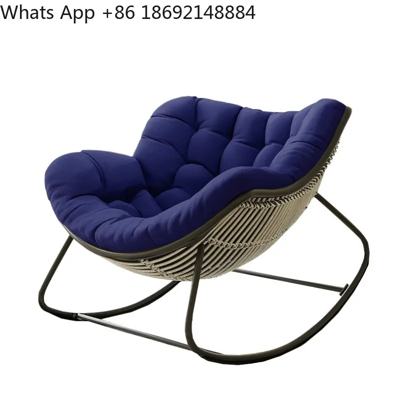 Integrated rocking chair seat cushion, single sofa hanging basket indoor and outdoor general cushion, waterproof/120 100 10cm