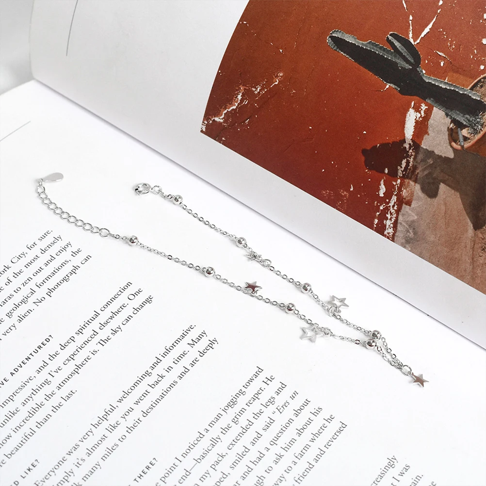 

Sterling Silver Anklet Foot Pendant Chain Anklets Jewelry Star Simple Woman Fashion Creative