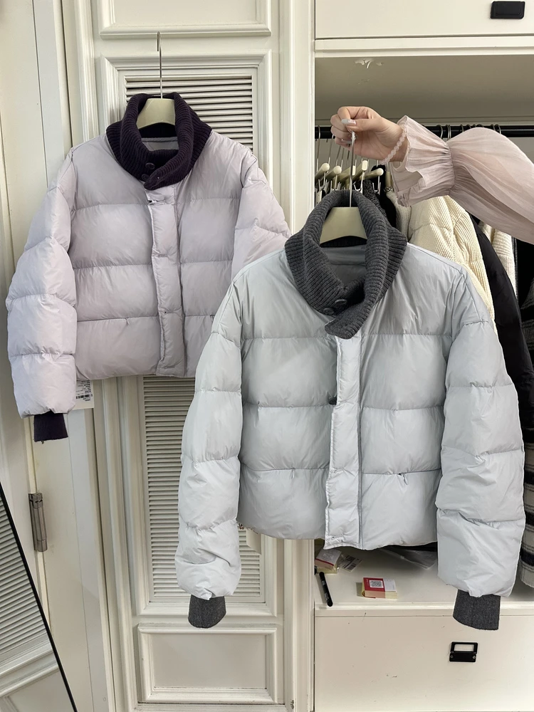 

Женское модное осенне-зимнее пальто Thiened с воротником-стойкой, лоскутное, из хлопка, теплое, стройнящее, универсальное, хлопковая одежда