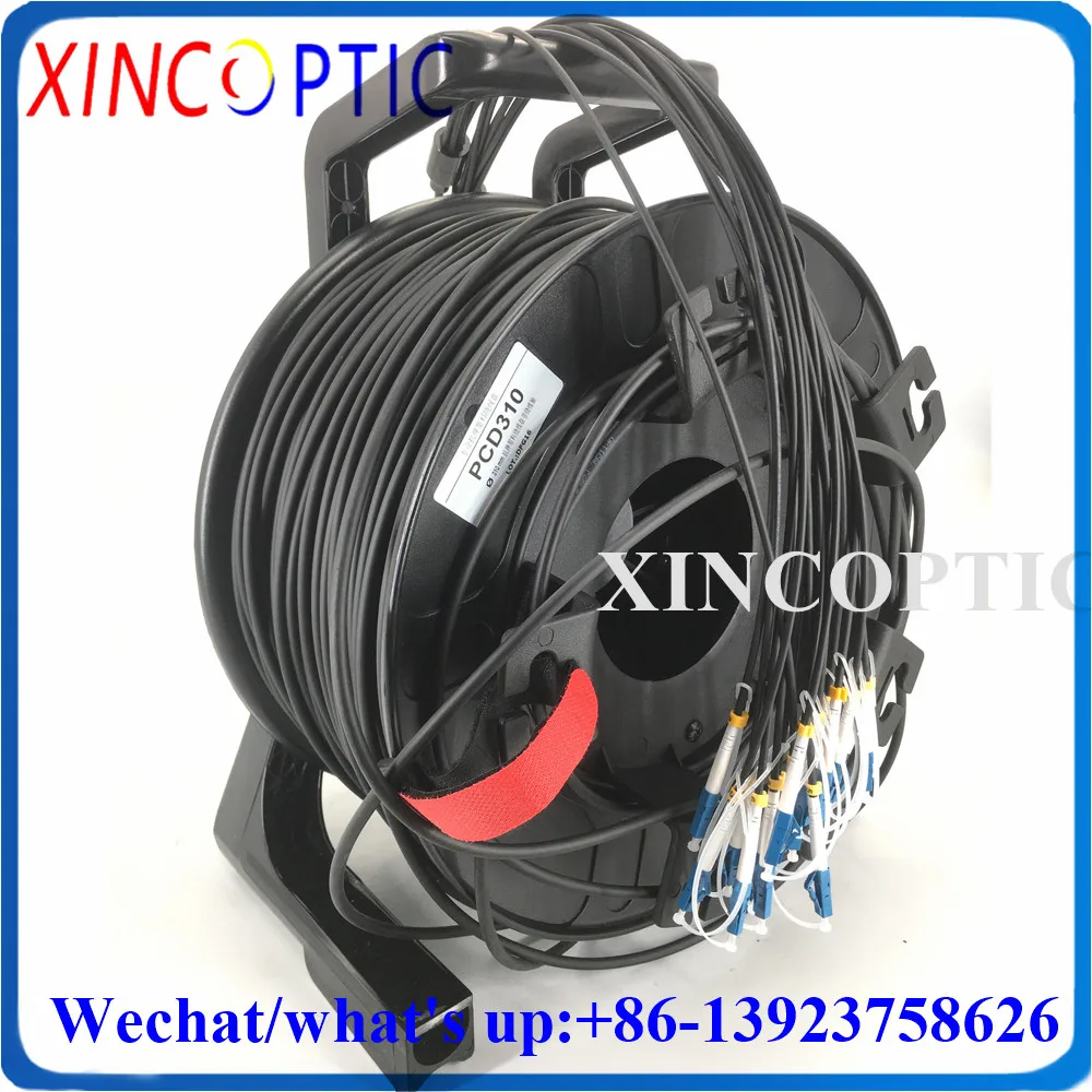 6C 200M LC-LC Armored Tactical Fiber Patch Cord With PCD310,200Mts TPU/LSZH 6C MM OM1 OM2 OM3 SMF Armored Optic Patch Cord/Leads