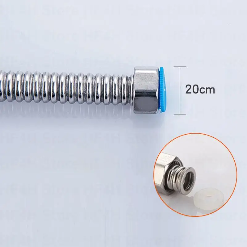 Água Tecida Encanamento Mangueira, 304 Aço Inoxidável, Bacia e WC, Aquecedor de Banheiro Conectar, Tubos Ondulados com Chave, Encanamento, 1/2\