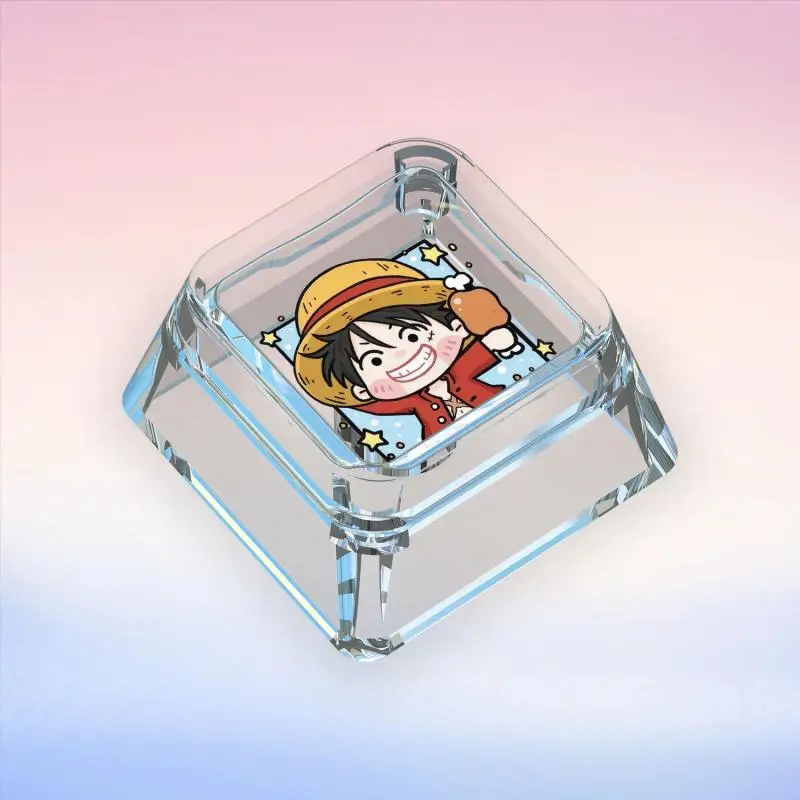 One Piece Yamato Monkey D. Luffy Nami Usopp Sanji Chopper FRANKY Cartoon mechanical keyboard keycaps transparent woting keycaps