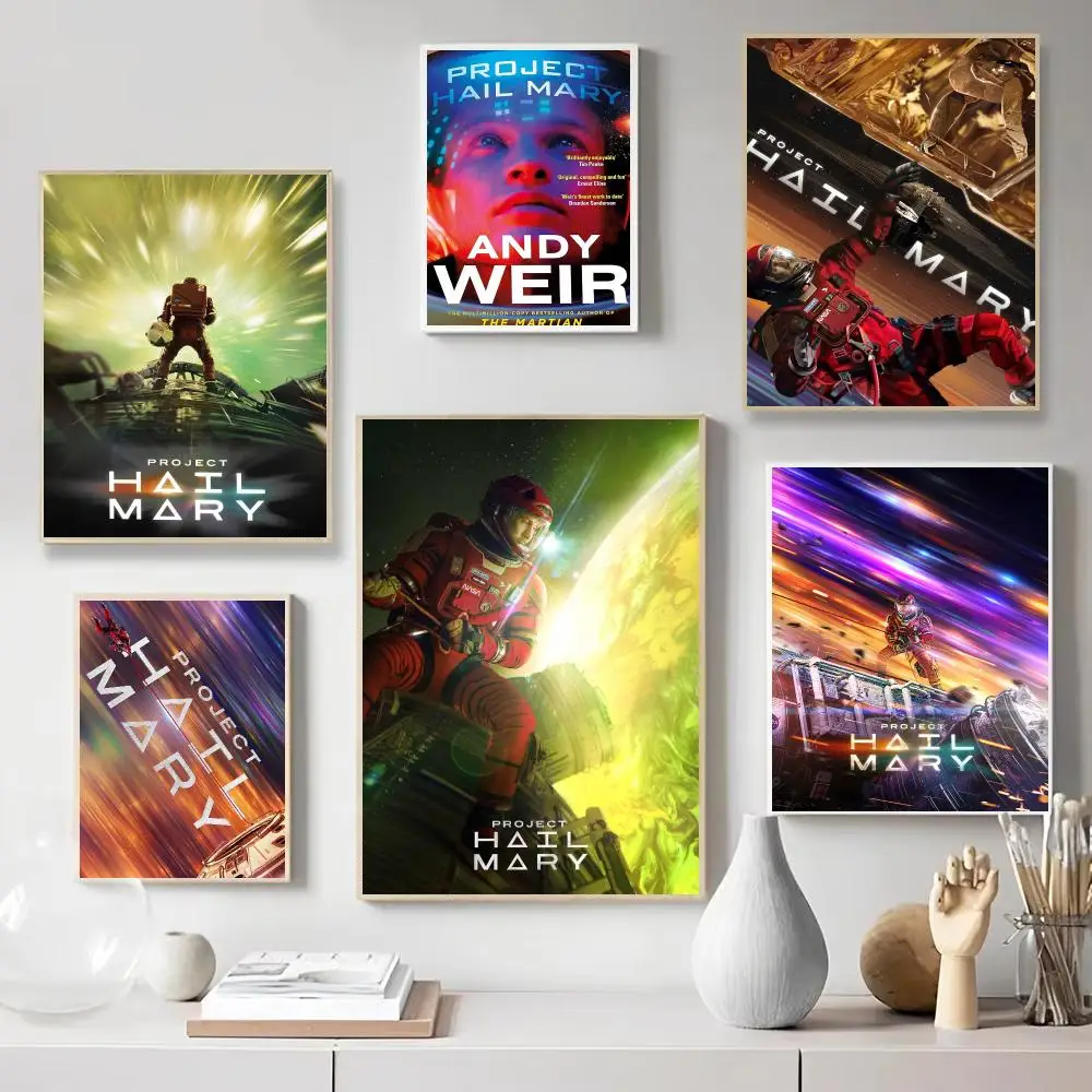 Movie P-Project Hail Mary Poster Wall Art Print Poster for Bedroom Living Room Home Decor Gift Artwork