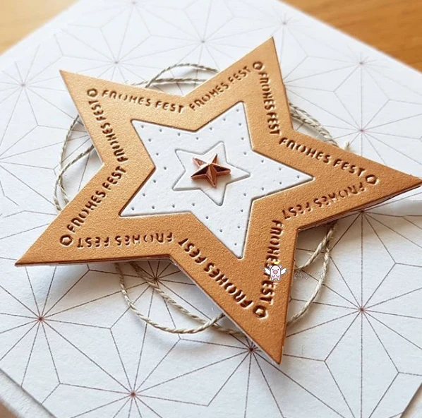 1 قطعة أصبع الحرفية المعادن قطع يموت قطع يموت العفن Frohes مهرجان ستار الإطار قصاصات ورقية الحرفية قالب شفرة لكمة الإستنسل يموت