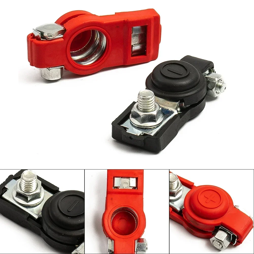 2Pcs Car Battery Terminal Connector Quick Release Battery Terminals Clamps Negative And Positive Top-Post For Toyota