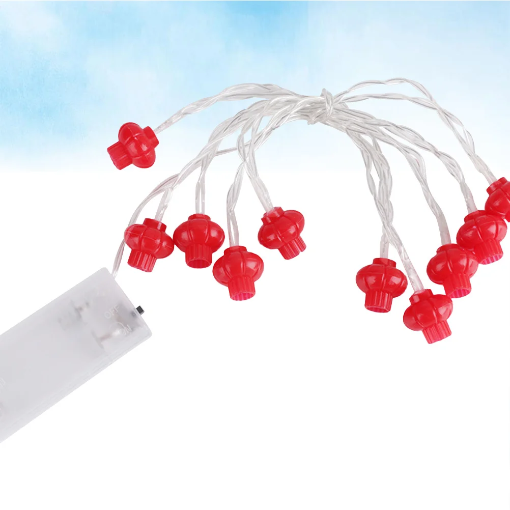 

1.5m 10 LED Red Lantern String High Brightness Energy Saving Decorative Lamp String Party Wedding Christmas Festival Lighting