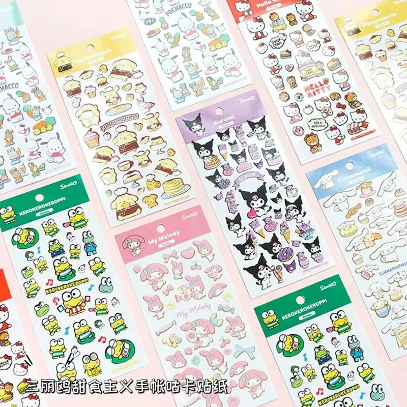 

Sanrio Cute Kawaii Girl Heart Hellokitty Hellokitty Kuromi Cinnamoroll Handbook Goo Goo Card Stickers Children's Toys Gifts