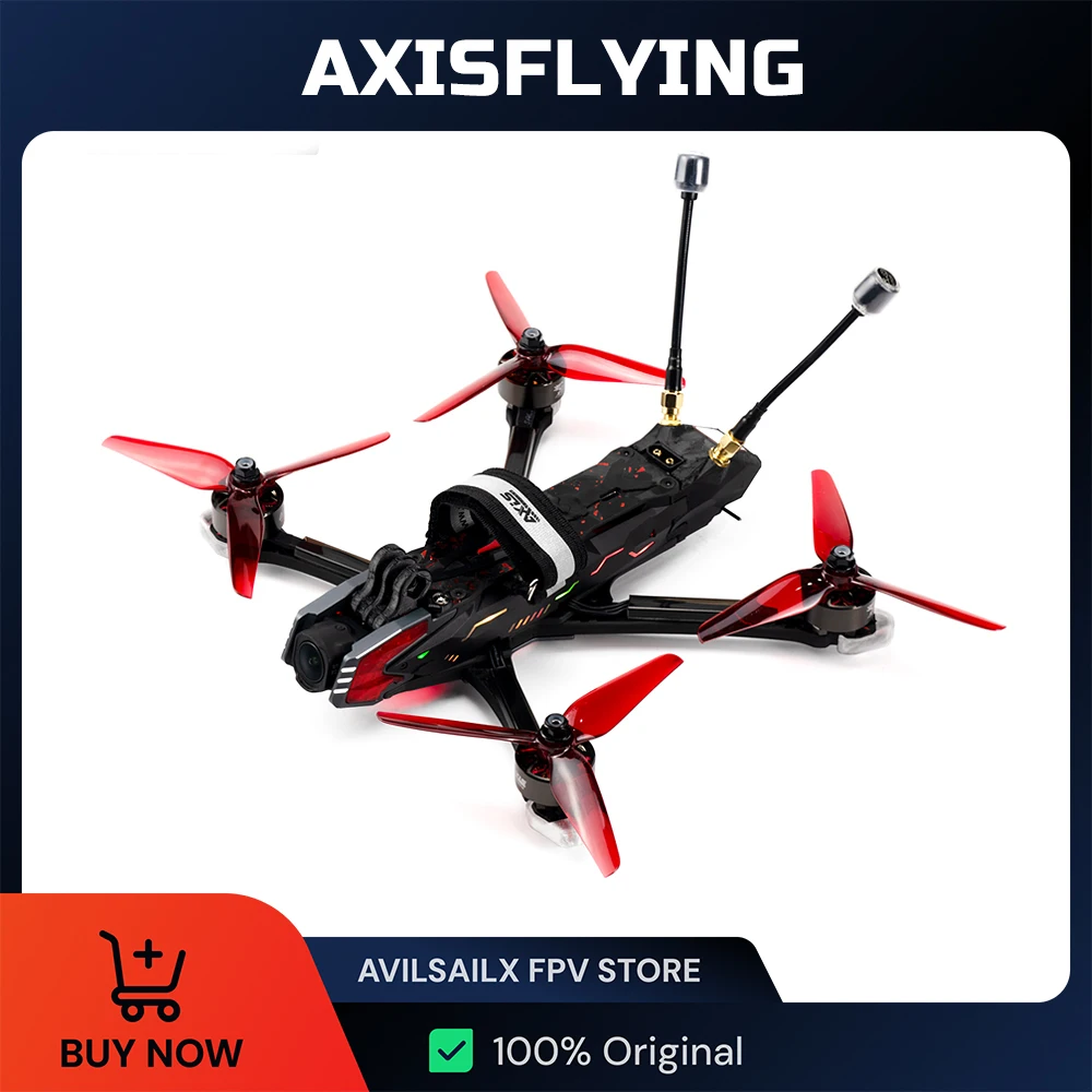 

Axisflying Manta 5 Pro 5-дюймовый 5-дюймовый FPV-дрон 6S DJI O4 PRO VTX GPS DC Frame для комплектов FPV Cinematic/freestyle