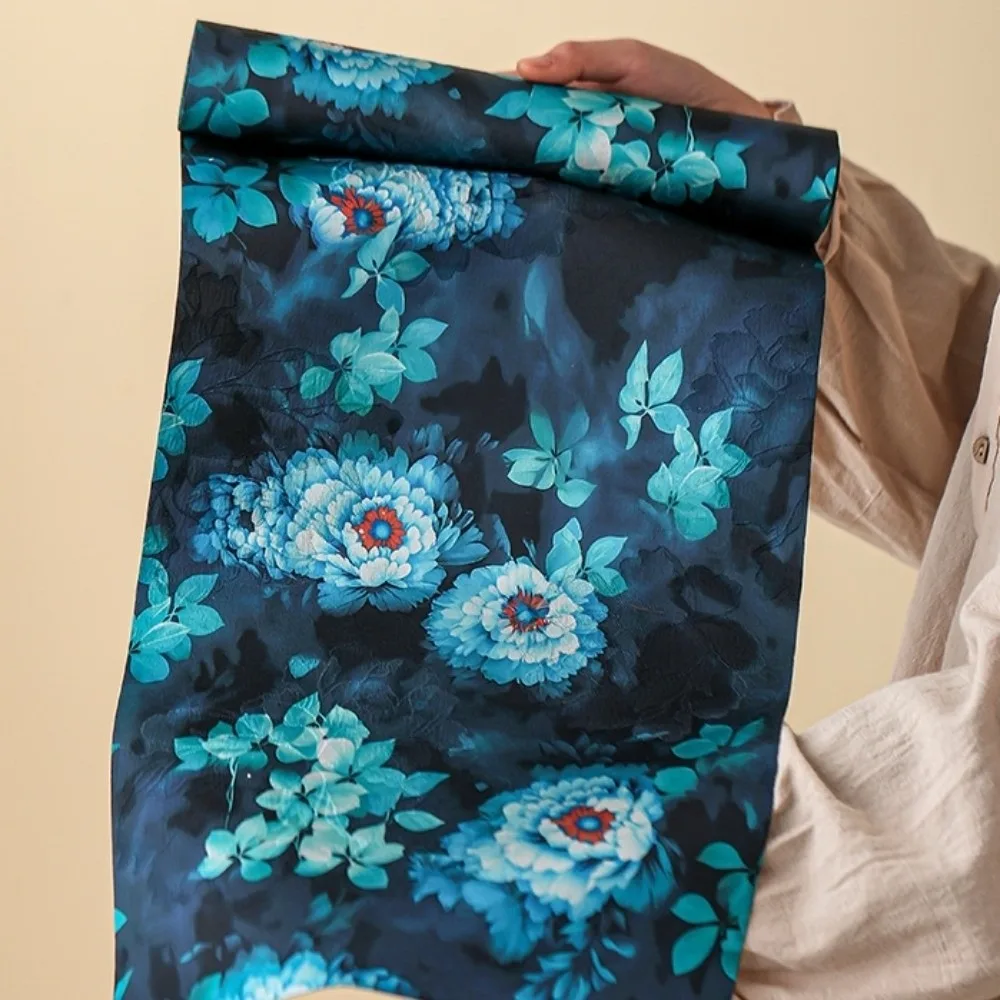 Vintage Zen Table Runner Chinese Style Double Sided Tea Ceremony Table Runner Waterproof Handmade Long Tablecloth