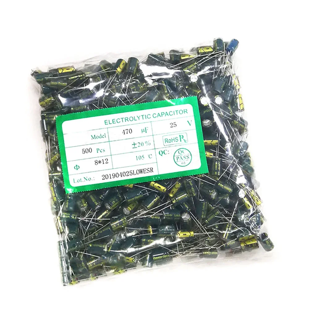 50-1000pcs 10V 16V 25V 35V 50V 400V High Frequency Low ESR Aluminum Capacitor 100UF 220UF 330UF 470UF 680UF 1000UF 2200UF 3300UF