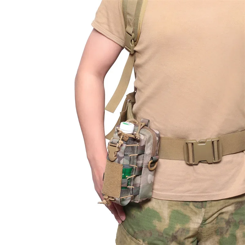 Outdoor Tactical Waist Bag Hunting Molle Water Bottle Holder Bags Hunting Waist Bags Molle Outdoor Handbag Mobile Phone Bag