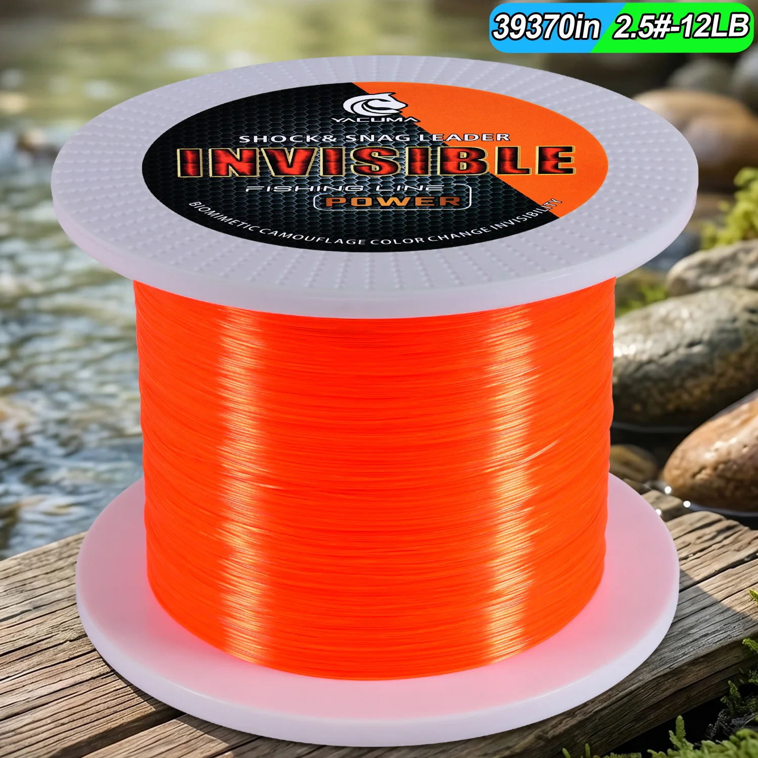 YACUMA 1000M/1093YDS Orange Monofilament Angelschnur Starke Nylon Hochsichtbare Fliegenfischerschnur für Süßwasser Meer Karpfen Pesca – Detail 11