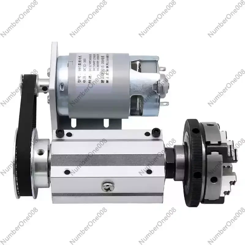 Miniature lathe woodworking bead machine 63 Four-jaw chuck Spindle assembly Through hole 65 Small 50 Three-jaw rotating chuck