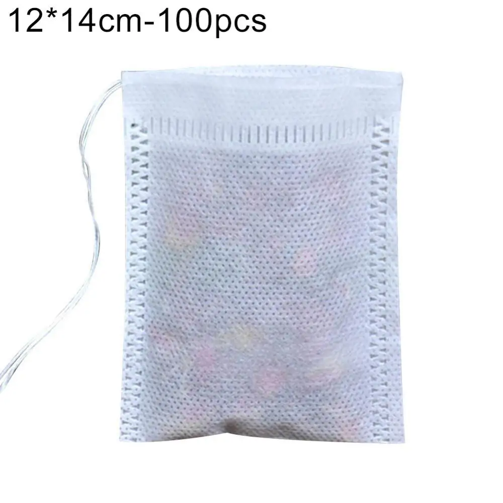 Tea Food Grade 100Pcs Disposable String Bags Filter Bags Infuser Non-woven Bag Fabric Spice Filters Teabags Herb Filter