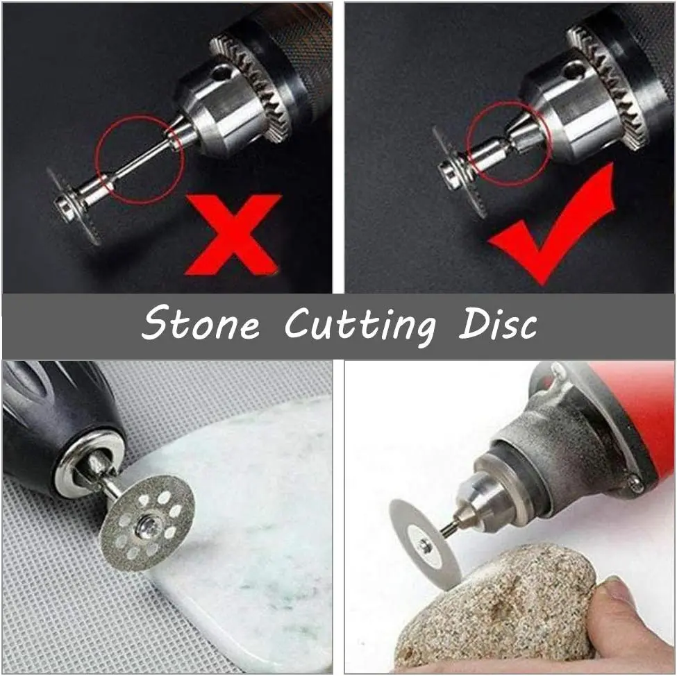 Diamond Cutting Wheel Set, Rotary Tool, Cutter Kit with Mandrels, Resin Cutoff Disc, Combo Cutter Kit, Circular Saw Blades