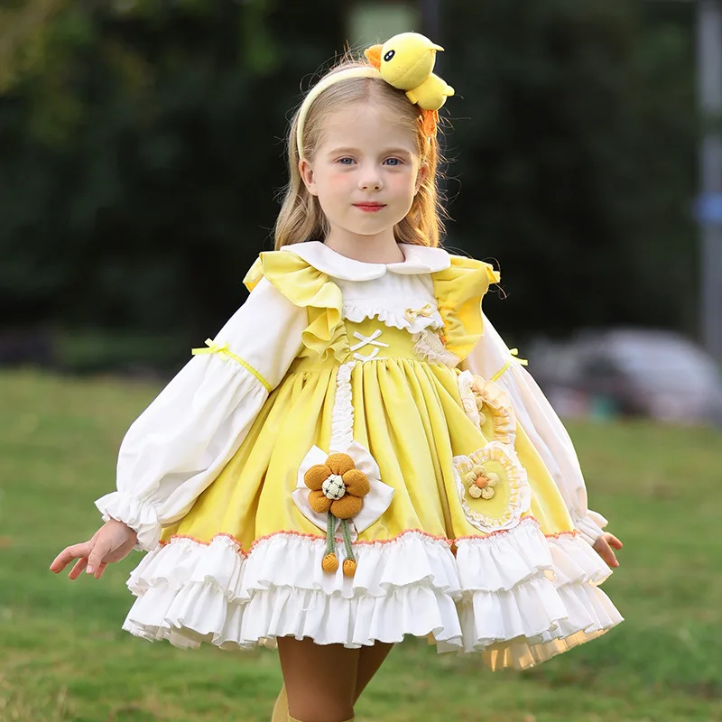 HETISO Halloween Lolita Cartoon Princess Girls Dresses Kawaii Kids Party Costume Children Birthday Gifts 2-12 Years