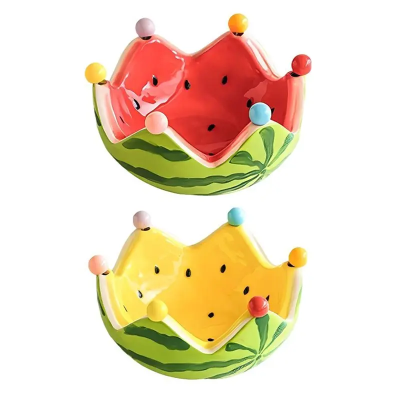 

Watermelon For Fruit Plate Snack Tray Matching Forks Large Capacity For Various Fruits Red 2Pcs