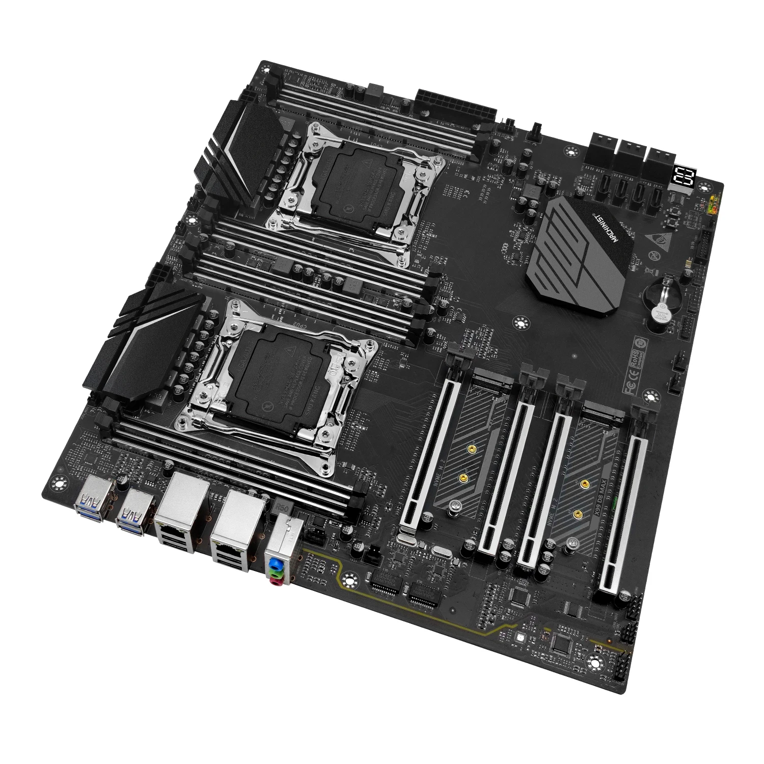 Imagem -06 - Conjunto de Placas-mãe Processador Dual Cpu Intel Lga 20113 Xeon e5 2695 v3 8x16gb Ddr4 Ecc Ram Nvme M.2 d8 Max Machinist-x99