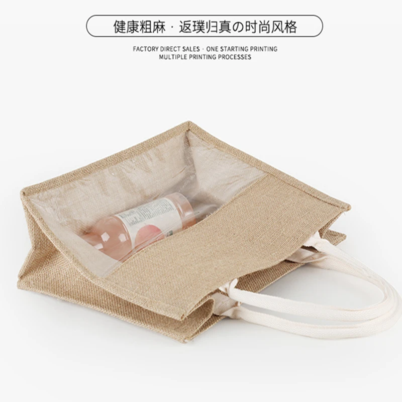 Transparent Window Line Shopping Bags Grocery Storage Bag Wedding Birthday Gift Package Bag Portable Pouch