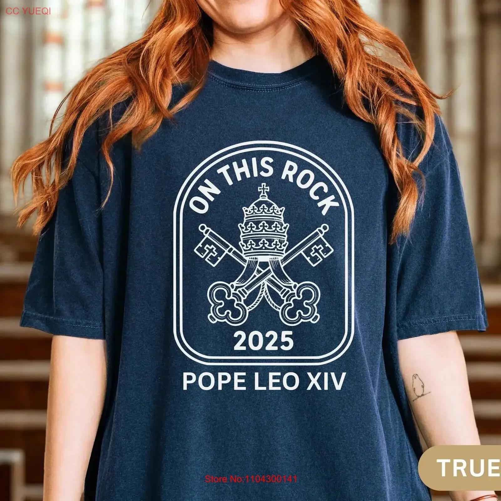 Pope T Shirt Leo XIV New 14 Catholic Successor to Peter Vatican Key Habemus Papam Conclave 2025 Papal for Him vintage Washed