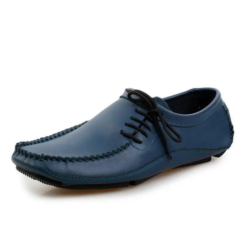 Summer New Low-top Men Loafers Cross Tied Design Breathable Men's Shoes Fashion Casual Driving Walking Shoes Plus Size 38-47