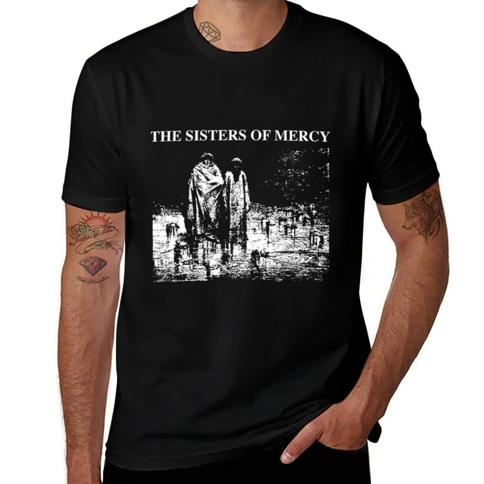 

Art The Sisters of Mercy  Echo T-Shirt man t shirt heavy cotton funny t shirts man T-Shirt