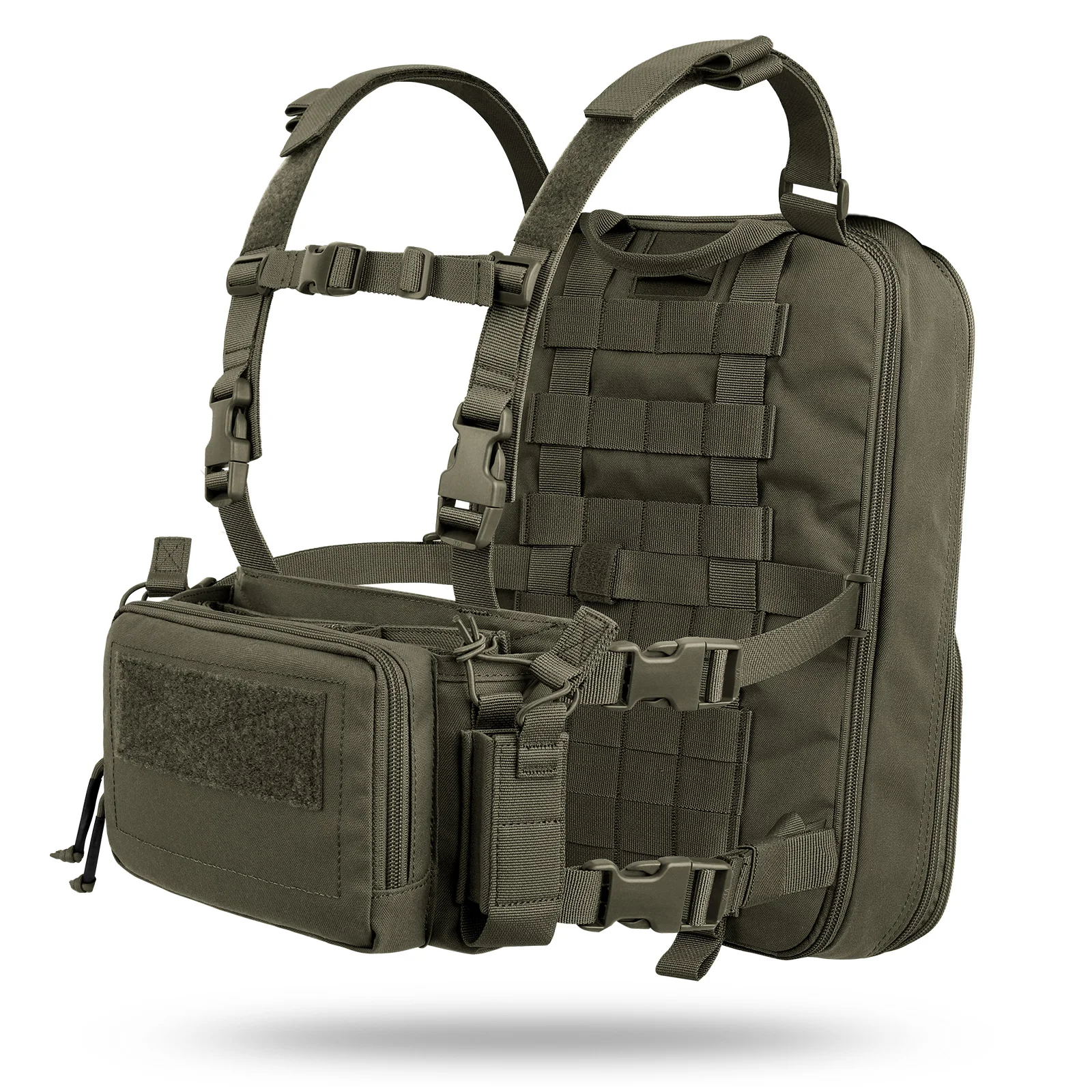 Imagem -03 - Krydex Tático D3cr Peito Rig Colete com d3 Flatpack Mochila Bolsa Rifle Pistola Mag Bolsa Caça Airsoft Acessório Ranger Verde