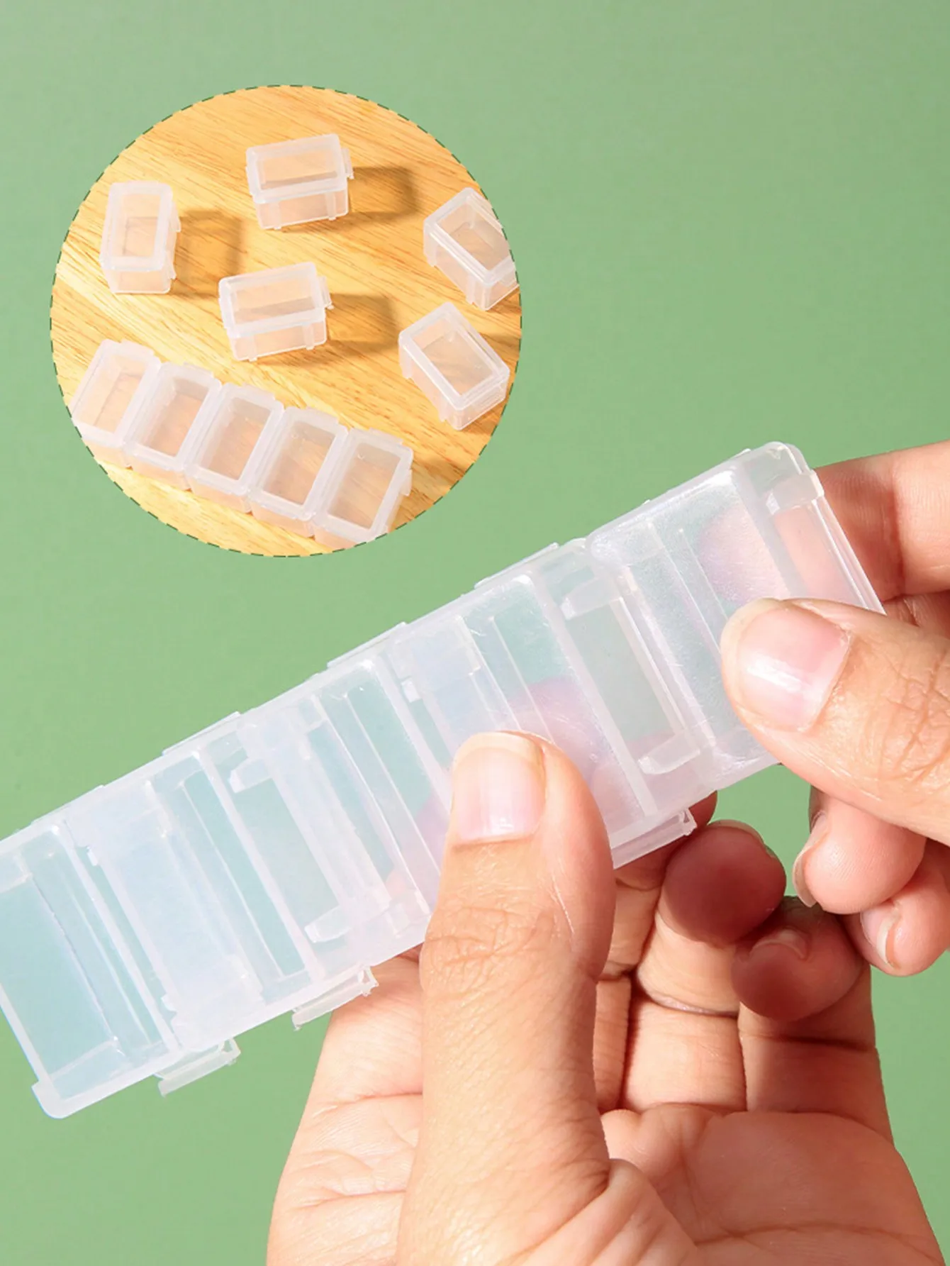 10 Pcs Mini Clear Plastic Storage Box Small Transparent Jewelry Bead Container Case With Snap Lid Hardware Parts Organizer
