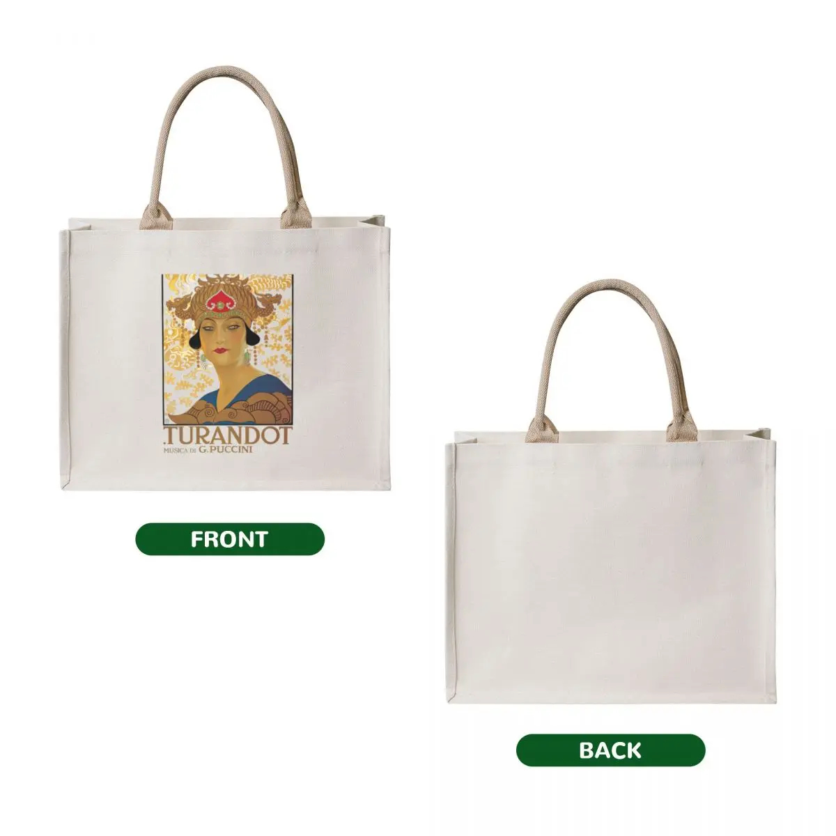 Old opera poster Puccini, Turandot Tote Bag handbag shopper bag woman Woman shopper bag