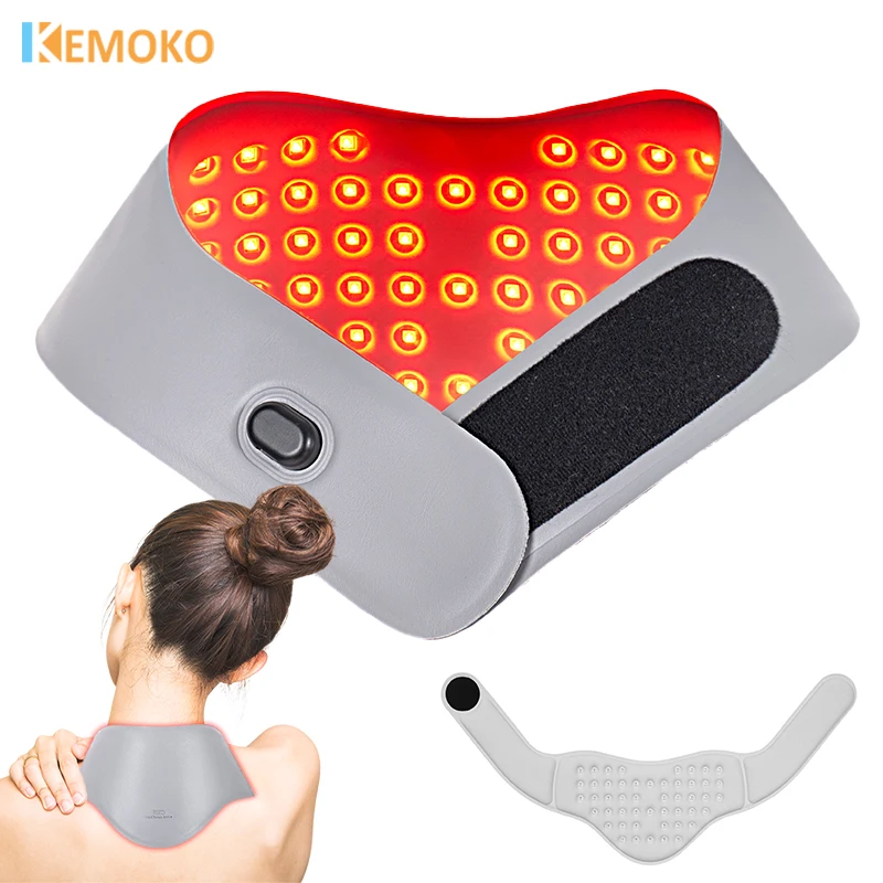 

Neck Care Beauty Red＆Infrared Light Therapy Belt 850nm 660nm Protecting Cervical Spine Pain Relief Health Care Gifts For Parents