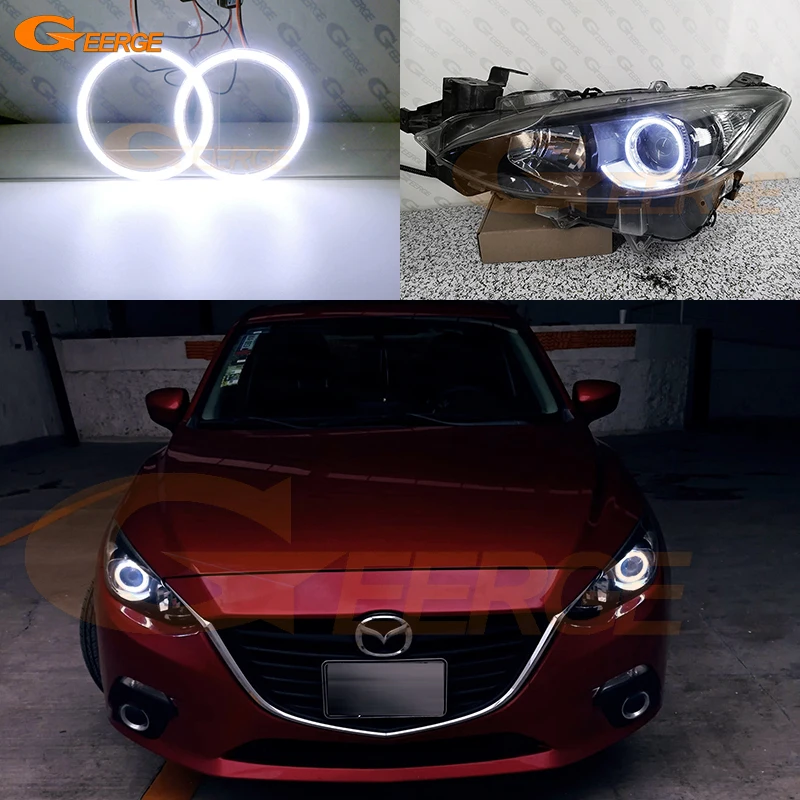 

For Mazda 3 Mazda3 Axela BM BN 2013 2014 2015 2016 2017 2018 2019 Ultra Bright COB Led Angel Eyes Kit Halo Rings Day Light