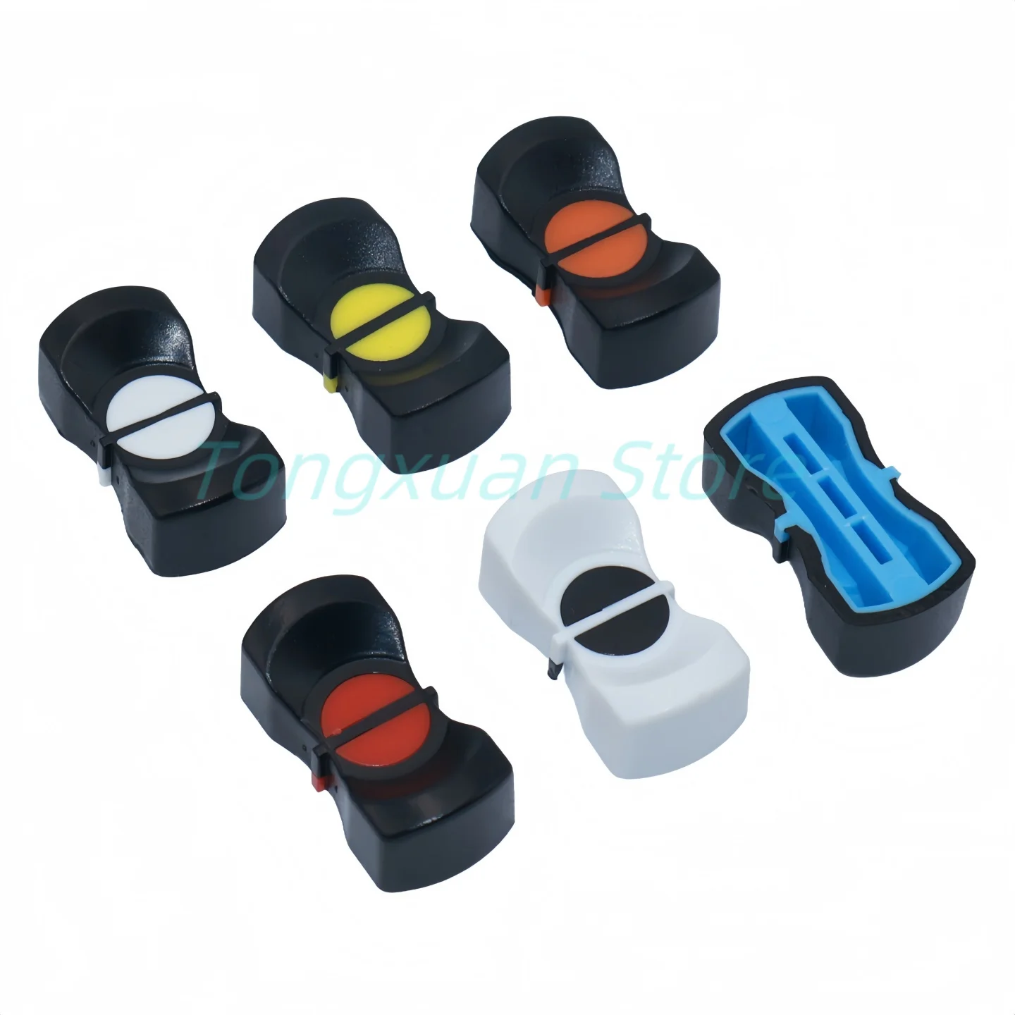 10pcs 24x12x9mm Mixer Electronic Keyboard Slide Potentiometer Plastic Cap 2x4mm Mixer Desk Fader Knobs Jack Push Cap