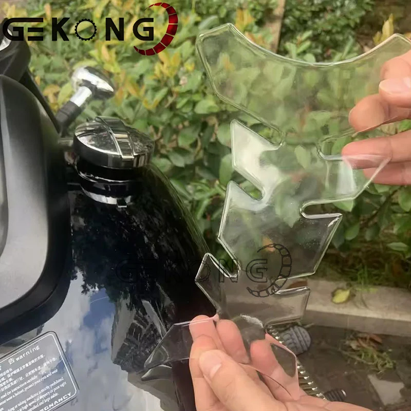 For Ducati V2 V4 400 620 695 696 796 821 Monster 899 959 1199 1299 Transparent Resin Tank Pad Protector Universal for Motorbike