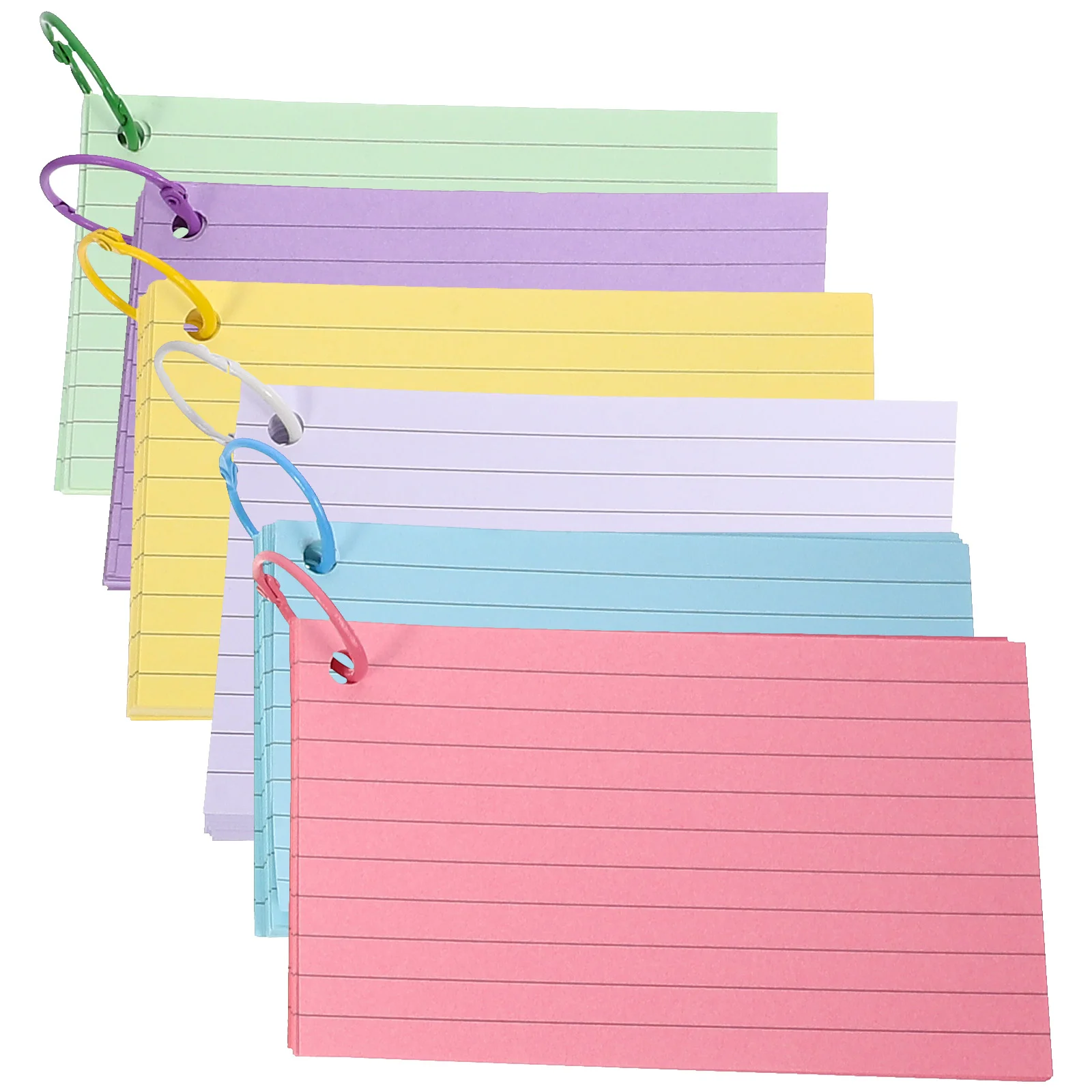 

Index Card Notes Cards Office Blank Flashcards Sticky White Memory Pocket Notepads with Binder Set Words Simple Style