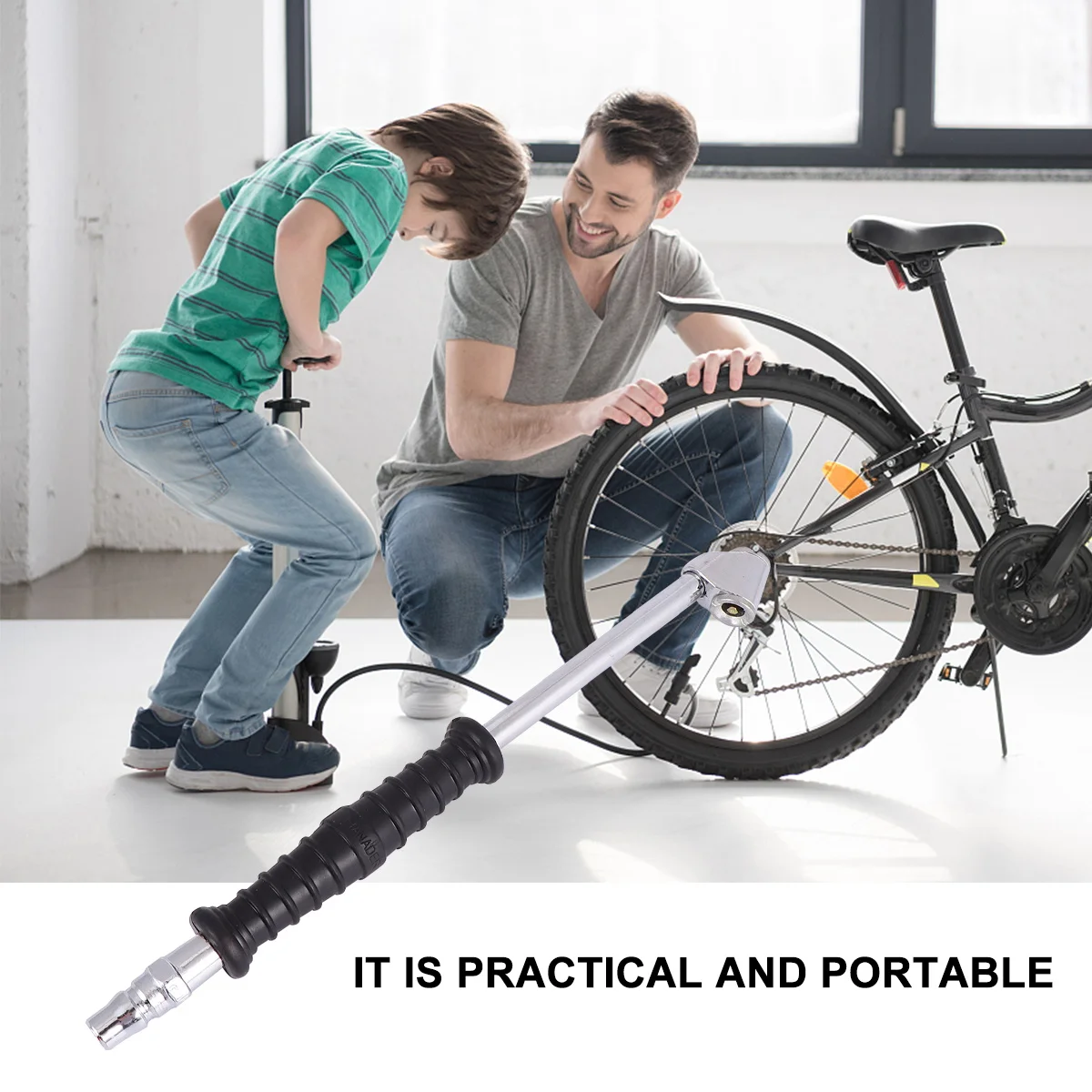 

1pc Multifunctional Inflatable Nozzle For Bike Car Motorcycle Tires Air Pump Durable Connector Inflation Head Repair Tool Tire