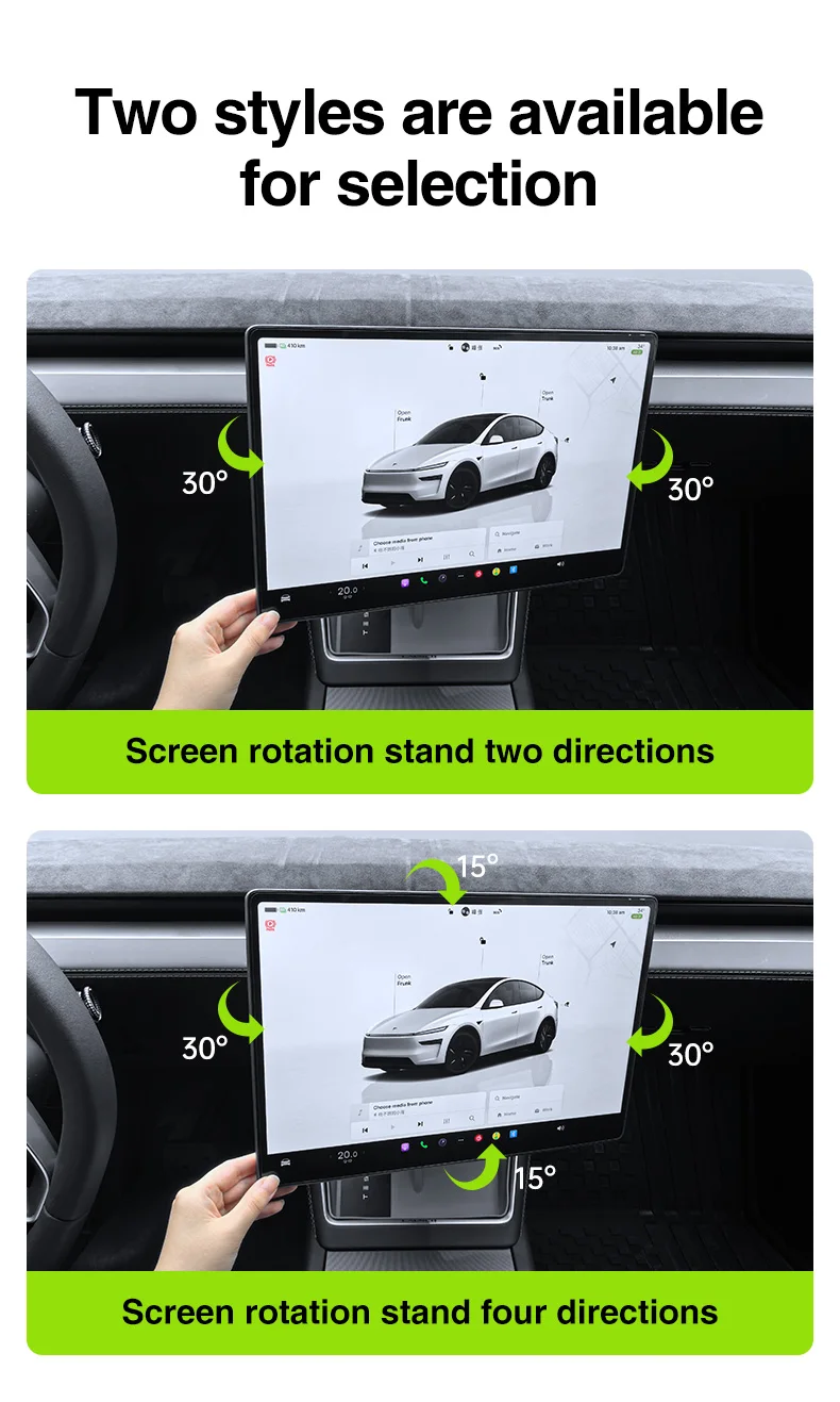 Für Tesla Modell Y Juniper Modell 3 Highland 2025 Auto Schwenk Halter Halterung Tilt Bildschirm Rotierenden Halterung Kit Display Monitor Drehen – Detail 8