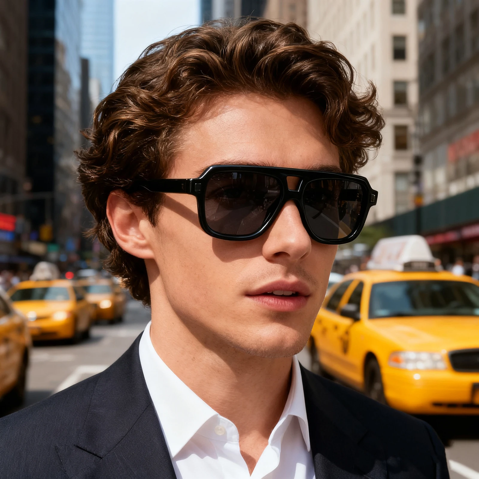 OBLVLO Men's Luxury Black Square Sunglasses Full Grey Nylon Fashion Sun Glasses 400UV Protection