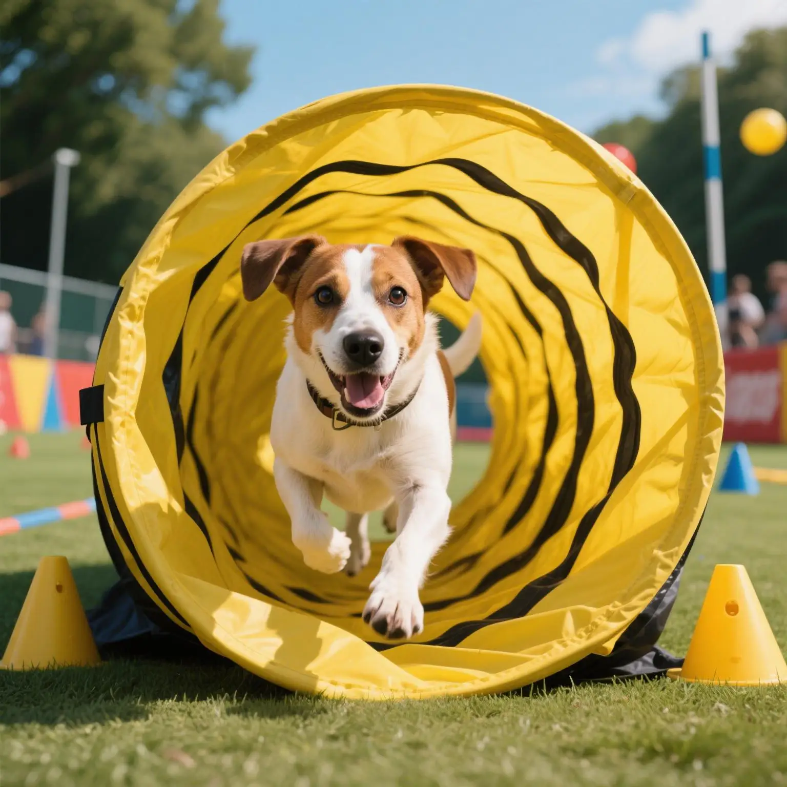 

24 Inch 10M Outside Agility Dogs Puppy Exercise Obstacle Course Flexible Duct Dog Agility Training Tunnel
