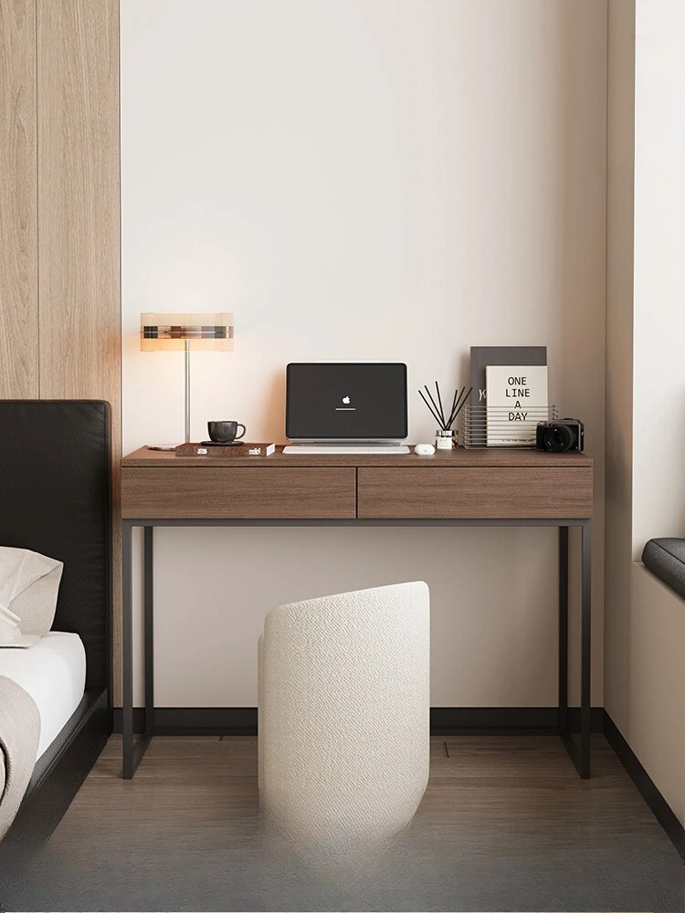 

Solid wood desk study writing walnut desk against the wall long table household computer desk