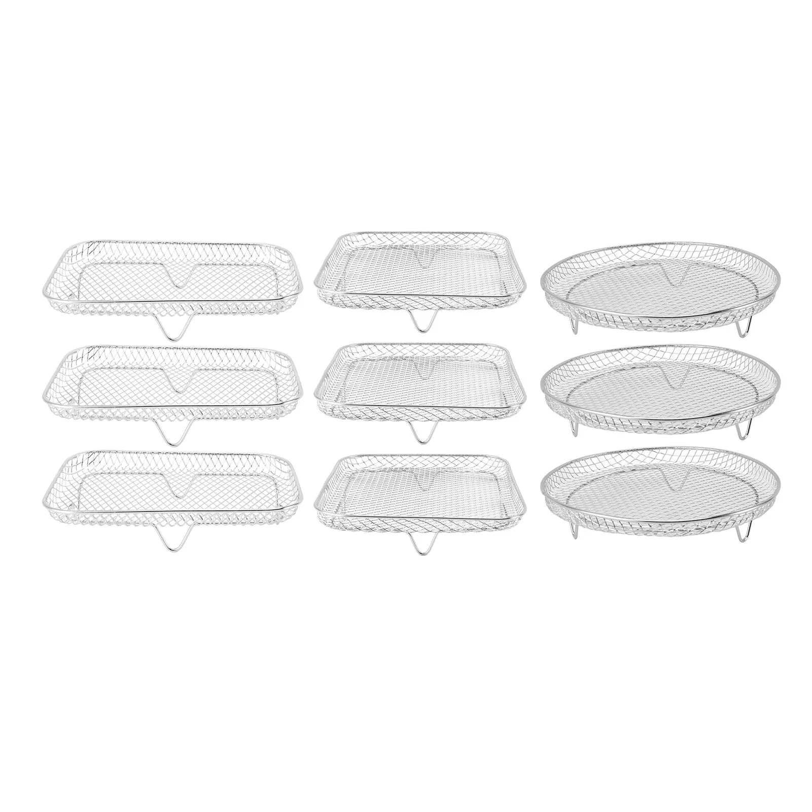 3PCS Fryer Rack Set Stainless Steel Stackable Multi Layer Dehydrator Rack 8 Inch Fryer Accessory for Cosori for Instant Vortex