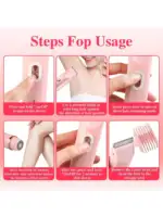 Women's Bikini Trimmer, Women's Electric Shaver, Replaceable Heads, Facial and Intimate Hair Trimmer, USB Rechargeable, with Base, Travel Cordless Body Shaver, Suitable for Face/Legs/Underarms, Women's Gift 8